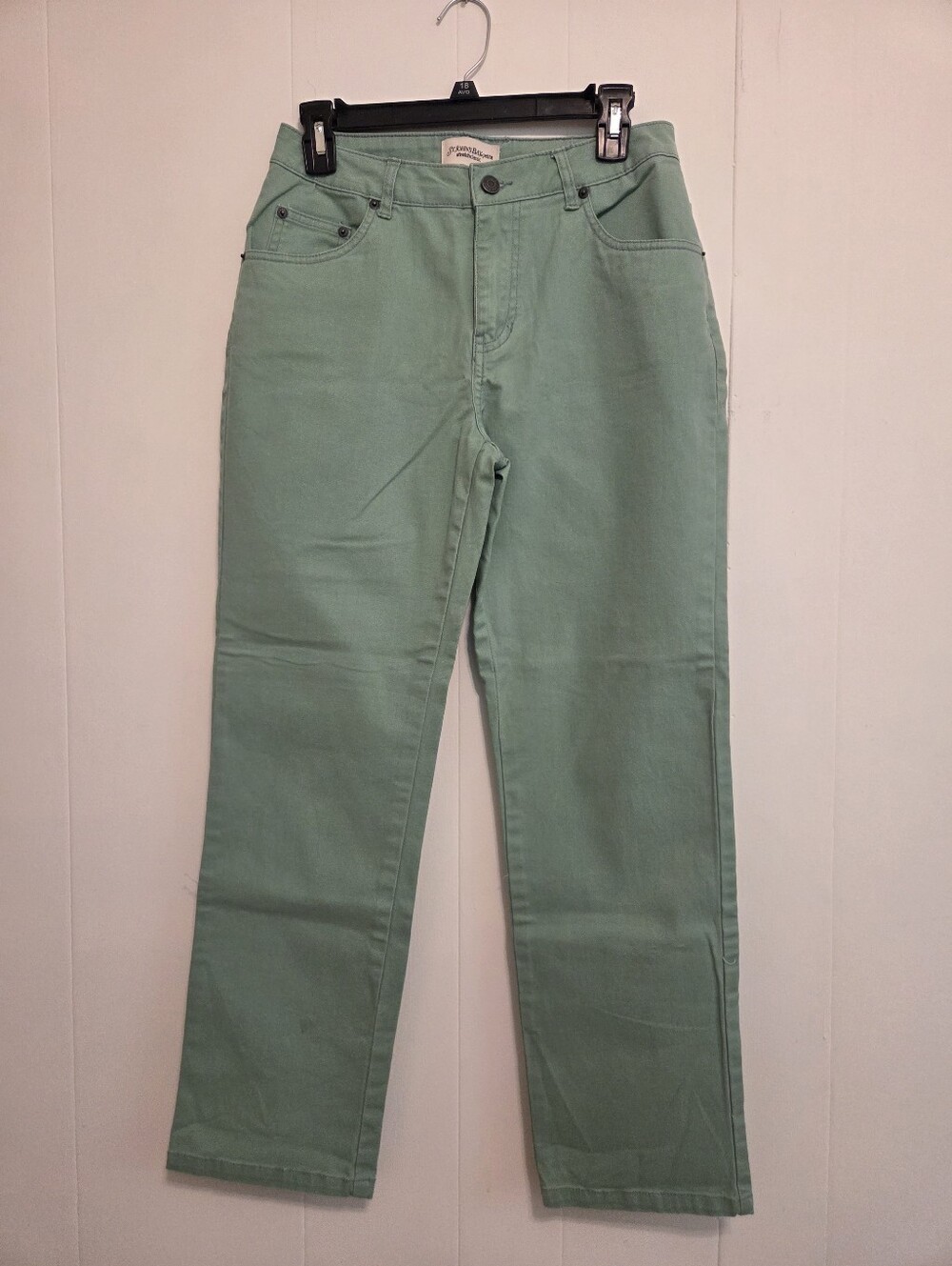 New St. John's Bay Mint Green Petite Stretch Classic Pants 8P